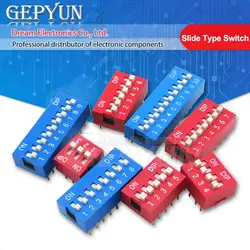 Enhanced Slide - Type Toggle Switch Module | Multi - Bit Positioning | Assorted Colors (Blue  4 PIN)