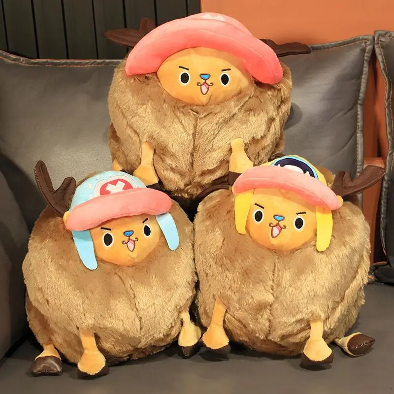 New One Piece Tony Tony Cutter Stuffed Plush Toy Doll Soft PP Cotton Cute Pet Cushion Hand Warmer Plush Toy Christmas Gift