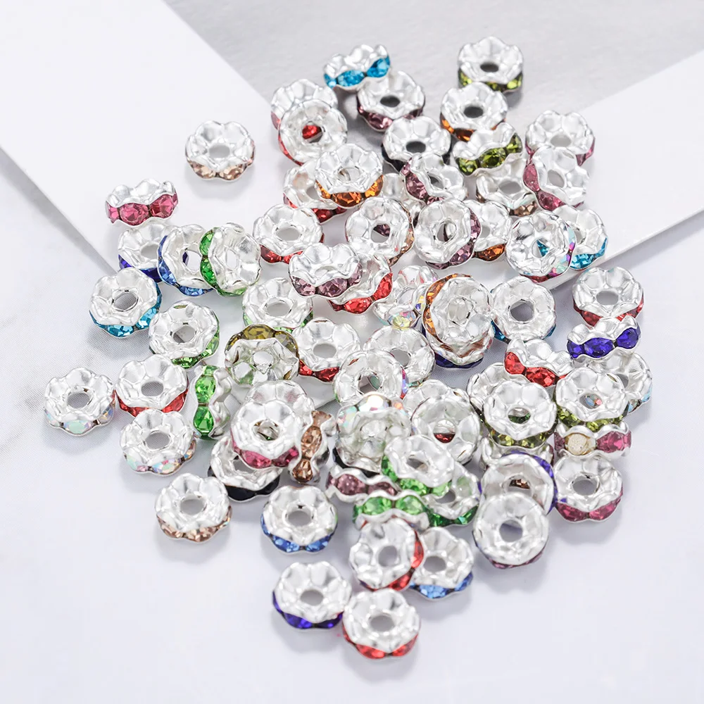 100 Pcs Perles De Strass Pour La Fabrication Bijoux Bracelet