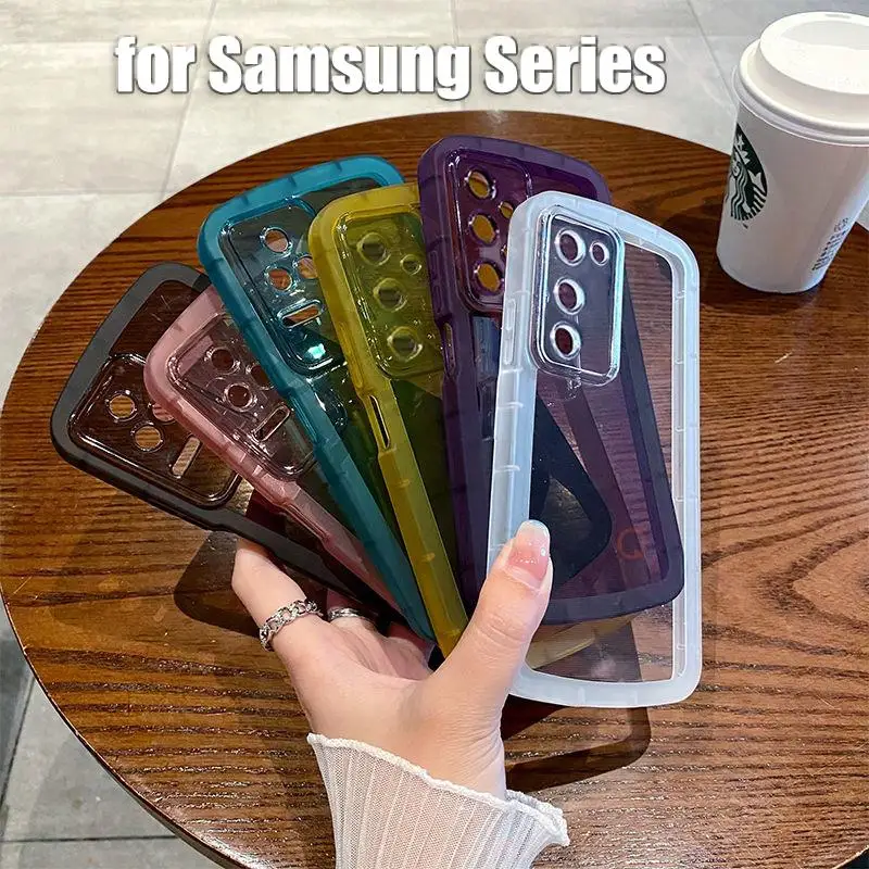 S 23 22 21 A 14 34 54 Custodia Trasparente Airbag Per Samsung Galaxy S21 S22 S23 Ultra Plus 5G A14 A34 A54 A04 Cover Antiurto