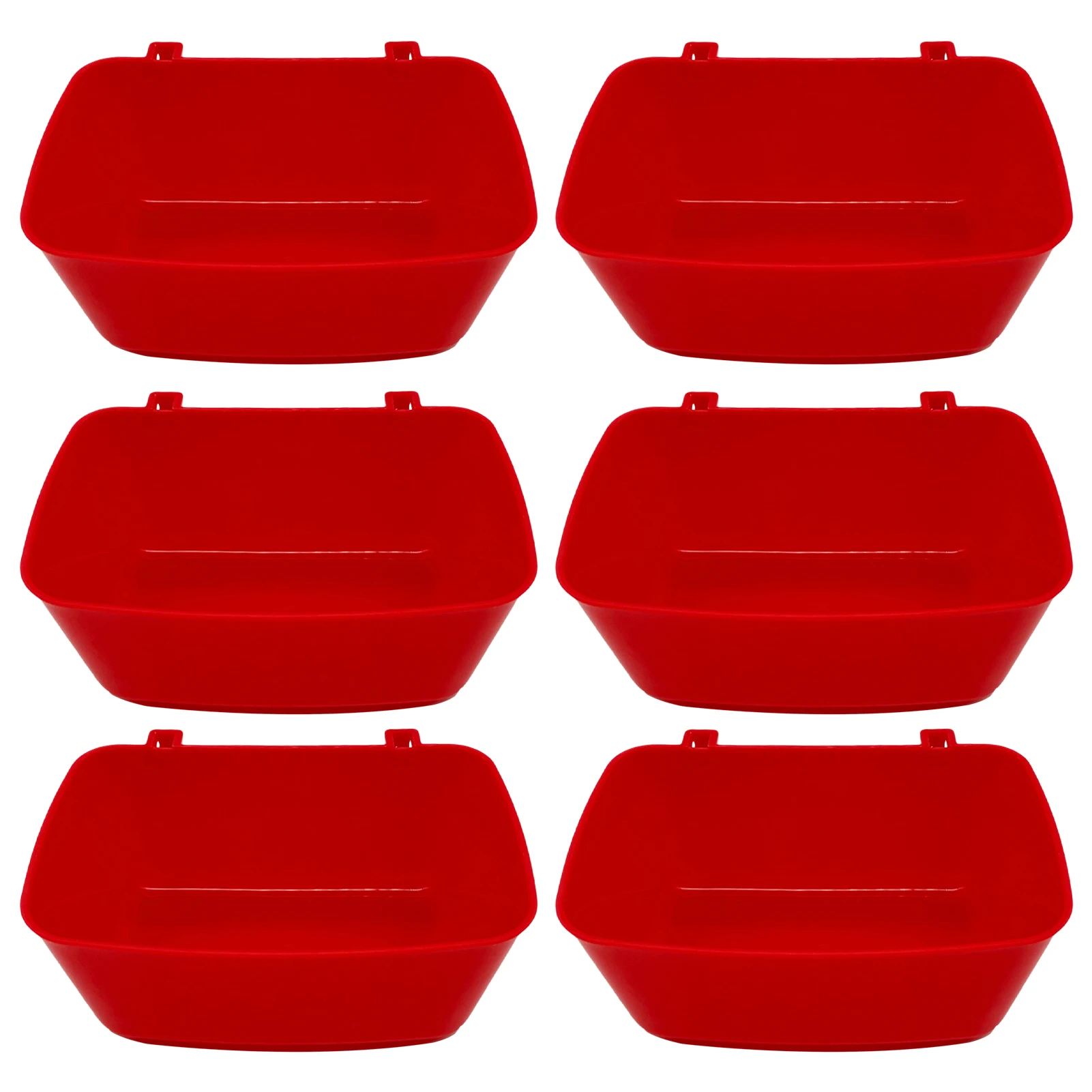 Feeder Waterer Chicken Puppy Cat With Hooks Plastic Watering Container Feeding Bowls Cage Cups 6pcs pet water feeder