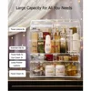Professional Large Cosmetic Makeup Organizer Dust Water Proof Cosmetics Storage Display Case with Drawers 3