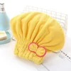 6 Colors Microfiber Solid Quickly Dry Hair Hat Hair Turban Women Girls Ladies Cap Bathing Drying Towel Head Wrap Hat 29X30cm 4