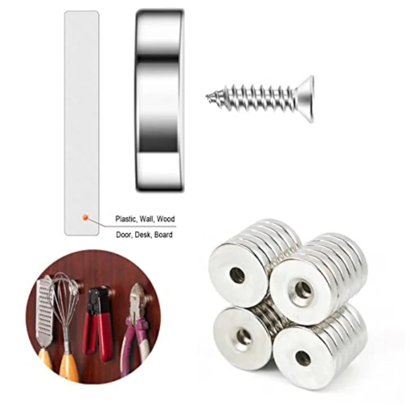 Neodymium Magnets 2-50 pcs Strong Magnets Countersunk Round NdFeB Powerful Rare Earth Permanent Neodymium Magnet Fridge Magnets for DIY
