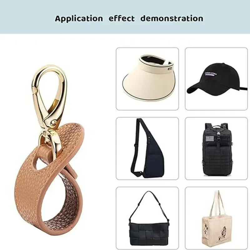 Travel Leather Hat Clip Golf Baseball Cap Holder Summer Hat Strap Towel Glove Hook Wallet Buckle Hands-free Bag Latch Clips