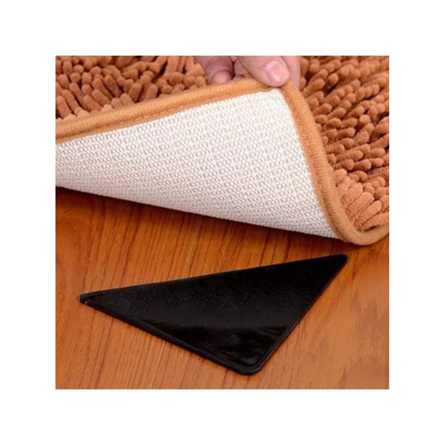 Triangle Shaped Silicone Anti-Slip Carpet Gripper Reusable Non-Slip Rug Pad 4pcs Household Items And Carpets