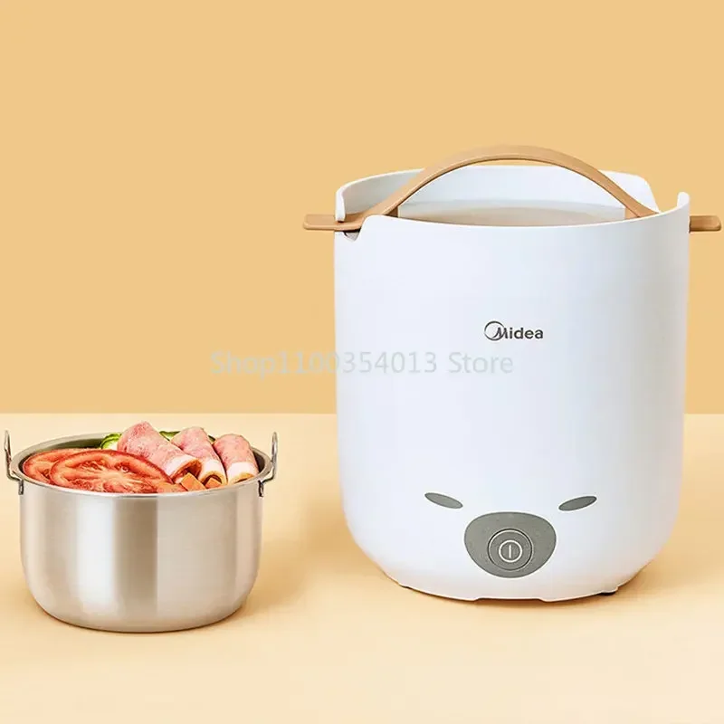 

Midea Rice Cooker 1.3L Portable Stainless Steel Electric Cooker Multifunctional Kitchen Appliances Low Power Dormitory Available