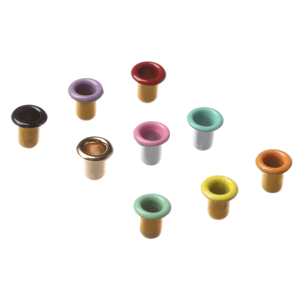 20Pcs Colorful Mini Metal Eyelet Buttons
