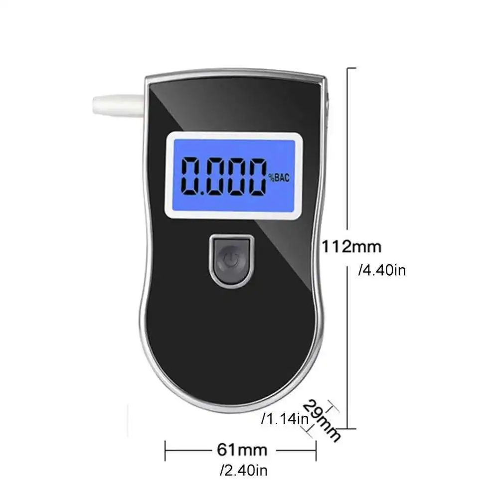 AT-818 Professional Police Digital Breath Alcohol Alkohol Tester Breathalyzer Analyzer Detector Practical Tester