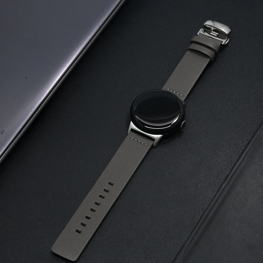 Classic Leather Smartwatch Strap, 45mm/41mm, for Google Pixel Watch Series