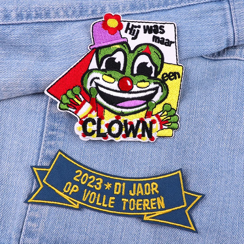 New Netherland Oeteldonk Emblem Embroidered Patches DIY Iron On Patches Frog Patch Carnival For Netherland For Clothing