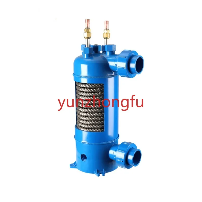 

MHTA-1.5 Screwed Titanium Tube Pvc Shell Heat Exchanger for Swimming Pool Pump ,aquarium Chiller Evaporator