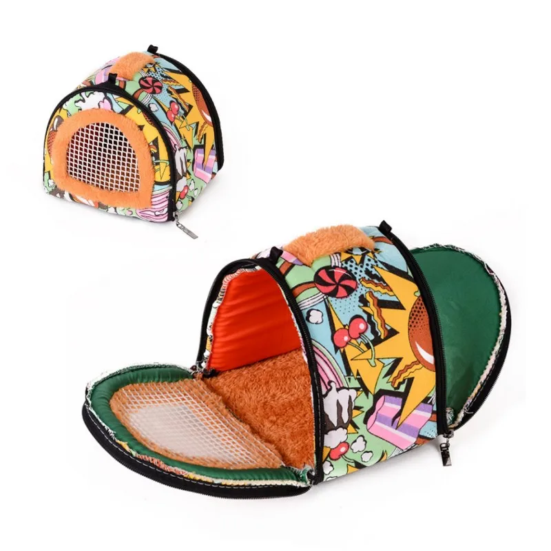 Small Pet Carrier Hamster Travel Bag Breathable Sugar Glider Cage Guinea Pig Pets Carrier Rabbit Ferret