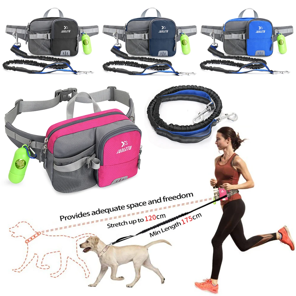 Retractable Hands Free Dog Leash running waist bag waist bag running belt sports pockets belts