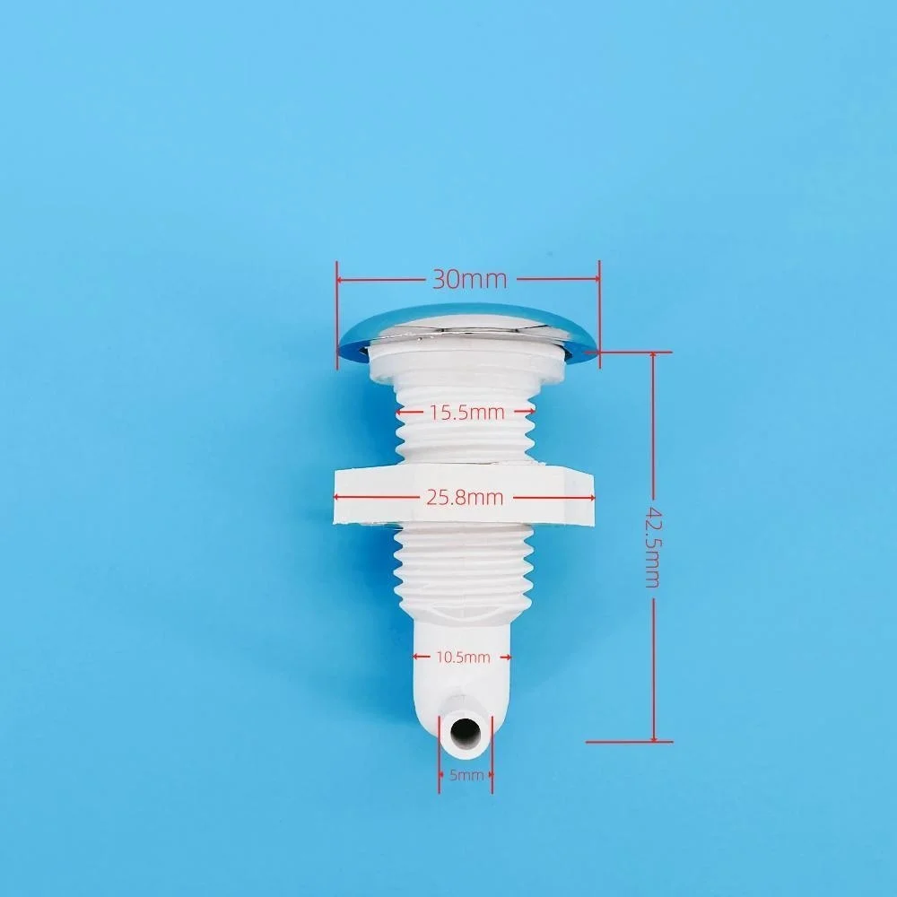&Phi;5mm Jet Nozzle 30mm Cover Twisted Teeth Bow Bubble Nozzle Chromed Cap PVC Base Hot Tub Air Jet Massage Bathtub Accessories