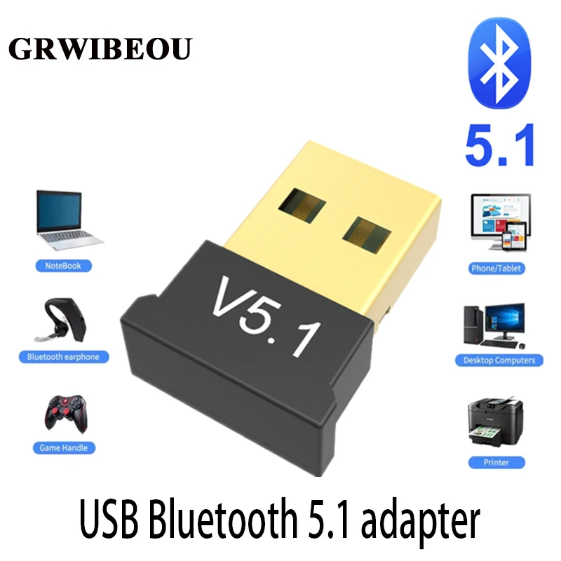 USB Bluetooth 5.1 adapter transmitter receiver Bluetooth audio dongle wireless USB adapter PC laptop For Bluetooth Adapter Audio Receiver Transceiver Adapter