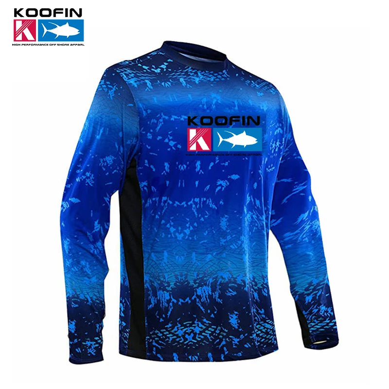 Koofin Gear Performance Fishing Shirt Mens Small Long Sleeve Light