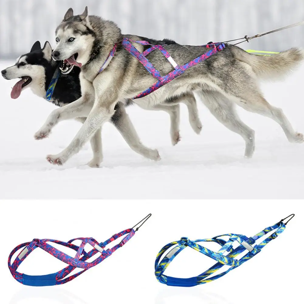 Thickened Chest Pet Harness Reflective Pet Harness Reflective Dog Sledding Thickened Soft Design for Medium for Mushing