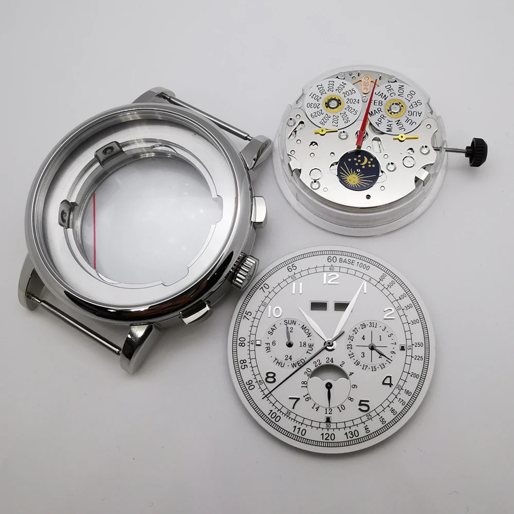 Stainless Steel Watch Case with Dial and Hands - Premium Watch Accessories
