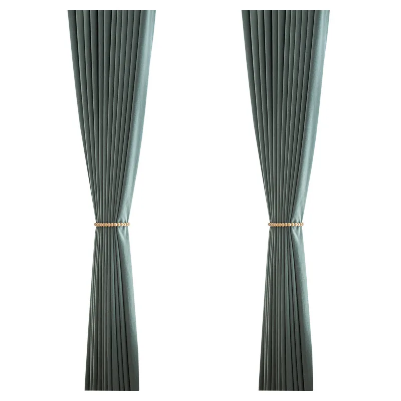 Water Ripple Jacquard Soft Blackout Curtain with Water Puff Cotton Curtains for Living Dining Room Bedroom 5
