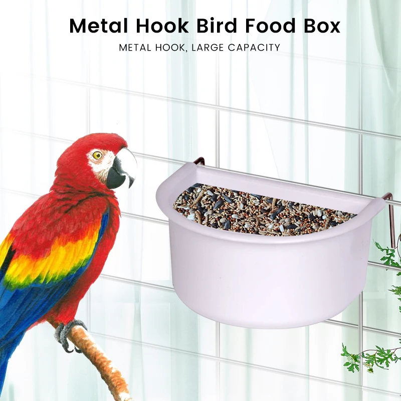 New 2pcs Bird Food Feeding Dish Easy to Install Bird Cage Feeder Bowl for Small Animals Budgie Parrot Parakeets Lovebirds 5