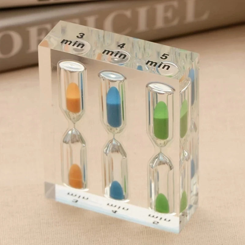 New Acrylic Hourglass Timer 1/2/3/4/5 Minutes Creative Time Funnel Home Decoration Ornaments Holiday Sablier Zandloper Toilet