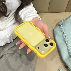 Matte Wave Shockproof Liquid Silicone Phone Case - Soft Silicone Skin Cover for iPhone 18 (Yellow)