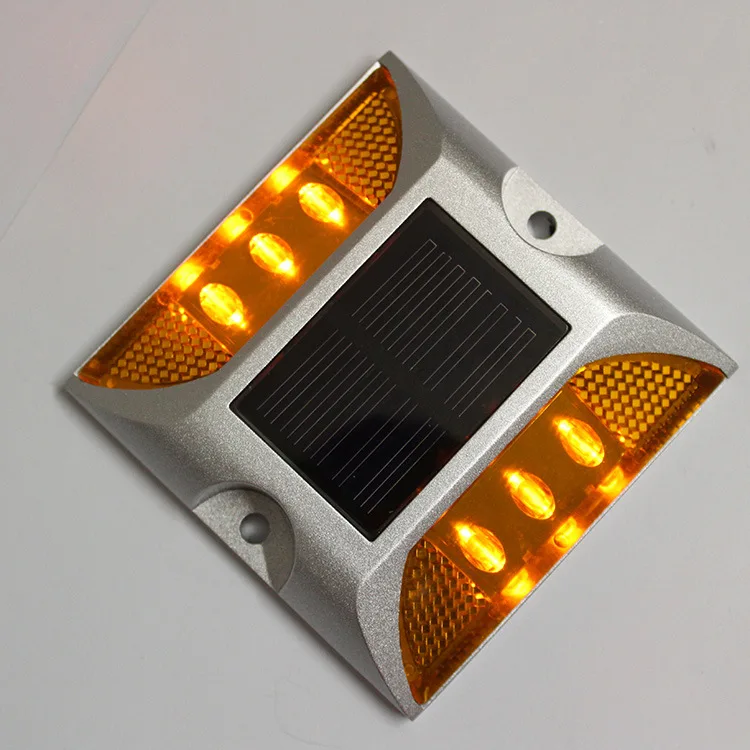Outdoor Solar Powered Raised Road Stud Flash/Constant On Type Maker Pathway Deck Dock LED Steady Light