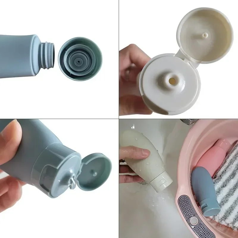 Travel Refillable Cosmetic Containers Set – Mini Squeeze Bottles for Toiletries (3 Pack, 60ML Each)