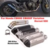 Slip On Motorcycle Exhaust Escape Middle Link Pipe Muffler Moto DB Killer For Honda CBF600N CB600 CB600F Variation Hornet 600