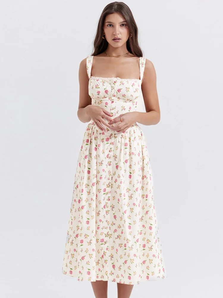 

Rouje French Fashionable and Fashionable Dress for Tall Children with High Level Sense of Purity, Leisure and Cute White Strap