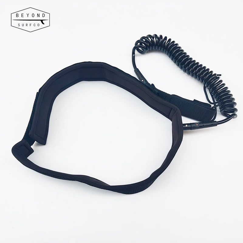 High quality 10ft black Sup waist Leash For Surfing leash