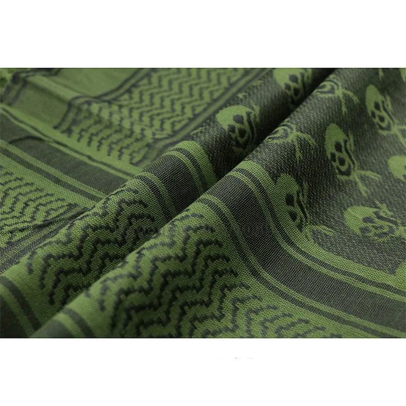 100% Cotton Multifunction Tactical Desert Skull Head Scarf Shemagh Arabic Keffiyeh Bandana Scarves 5