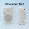 Herdio 6.5 Inch 400W Outdoor Passive Speakers Wall Mount Speakers Wired Waterproof With Powerful Bass For Patio Garden Poolside 2