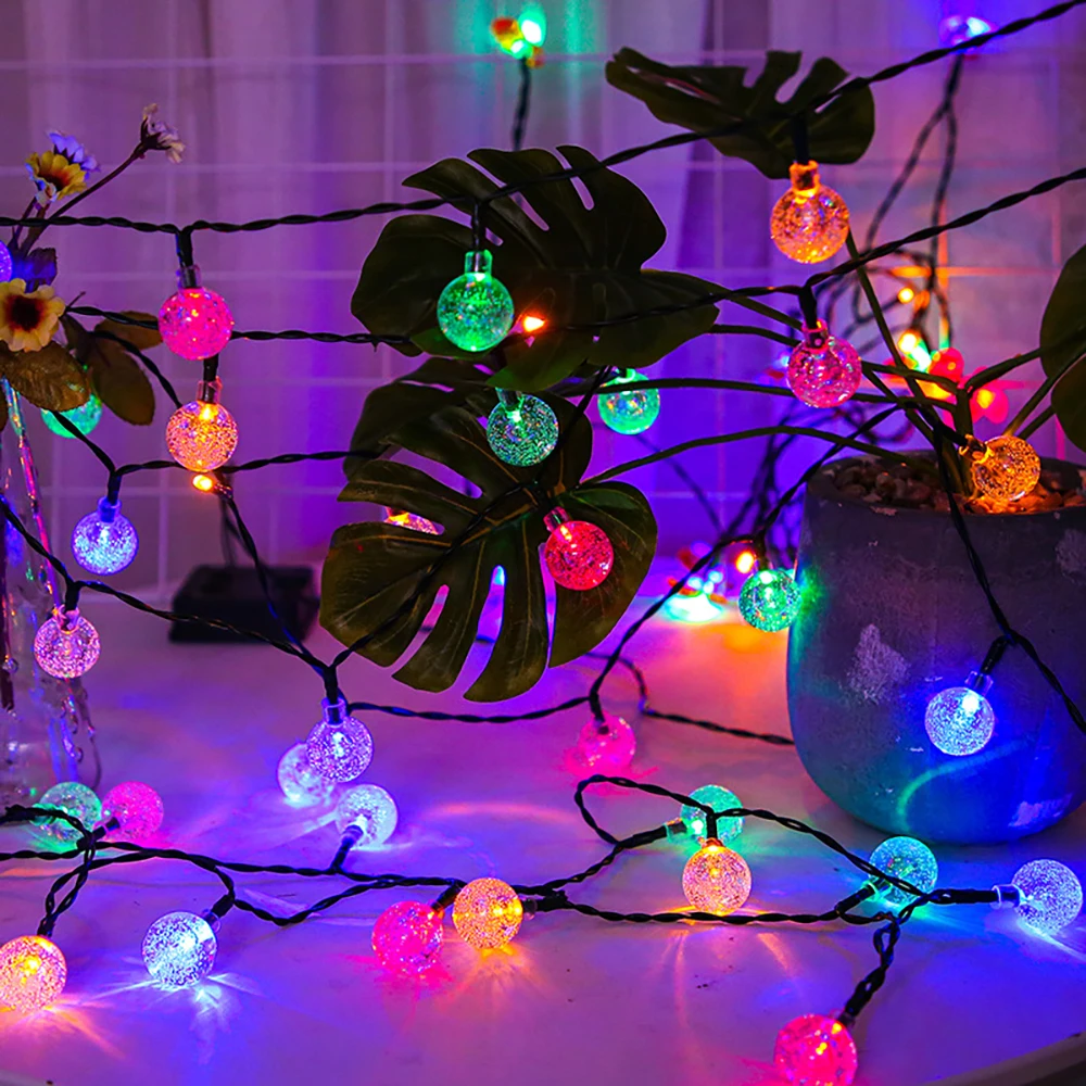 thumbnail image 1 of Guirnalda de luces LED AIFENG con forma de bola de burbujas, iluminación navideña, batería, USB, para interiores, para decoración de bodas y Navidad, 1 of 4