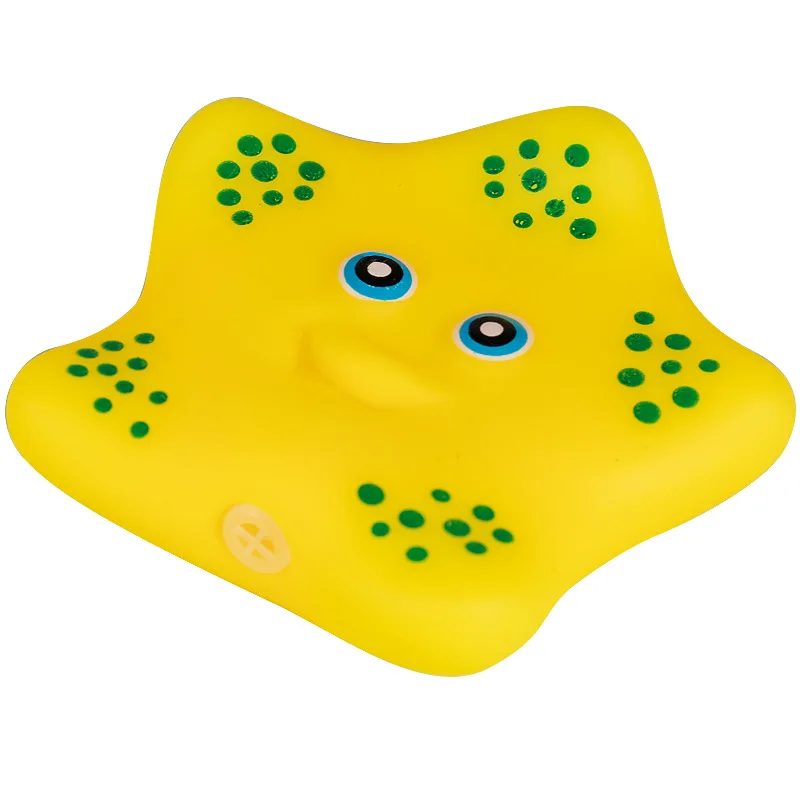 Baby Bathing Ocean Animal, Pinching Soft Rubber Playing in Water Sound Making Water Toy 5