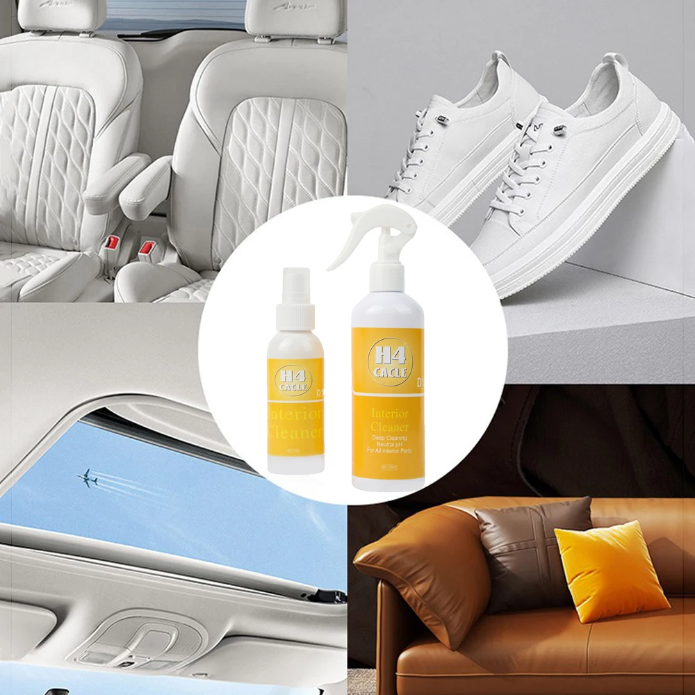 Car Cleaner Interior Cleaner Car Upholstery Cleaner Waterless Dashboard Seat Cleaner Door Panels Roof Cleaning Stain Remover Car Interior