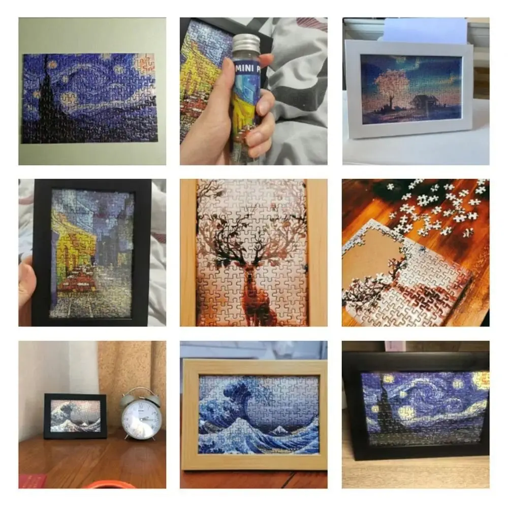 150PCS/Set Creative Oil Painting Jigsaw Puzzles Gifts Mini Oil Painting Jigsaw Test Tube Family Educational Toys Adult Children jigsaw puzzles wooden jigsaw puzzles educational puzzles mini jigsaw puzzle test tube puzzle