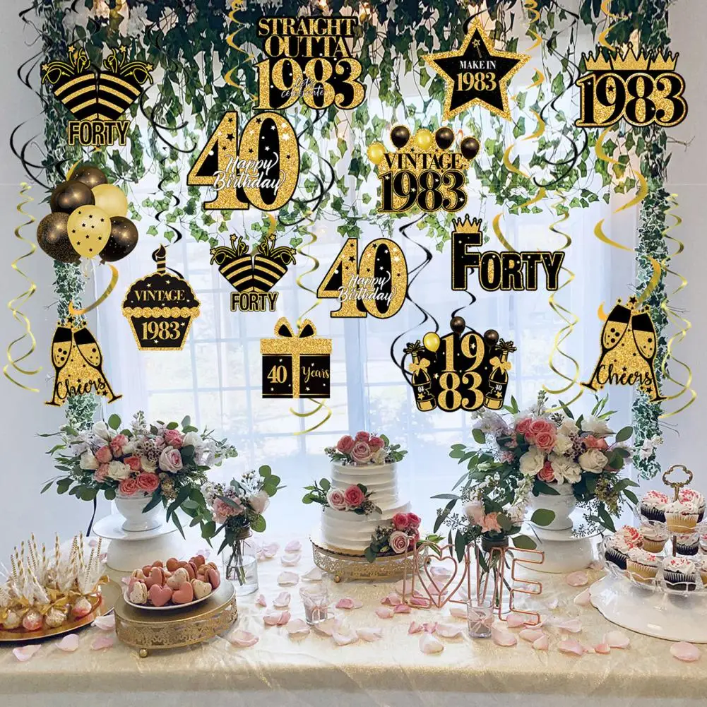 

1 Set Happy 30th 40th 50th Birthday Photo Props Paper Adult Birthday Party Photobooth Props Scene Layout Birthday Decoration