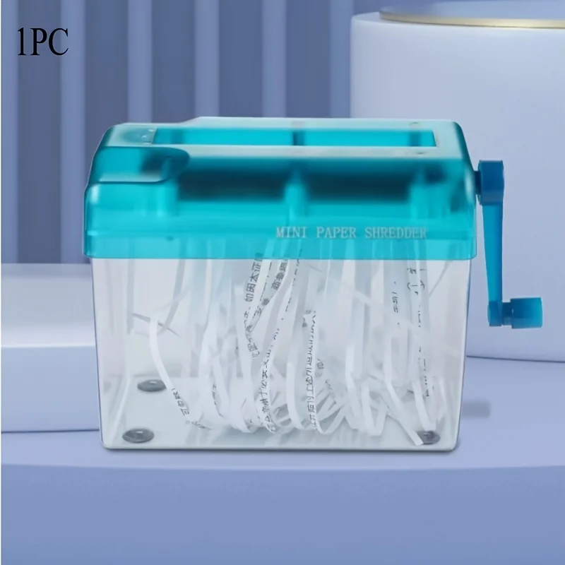 1pc Easy-to-Use Manual Paper Shredder for Sheets,Space-Saving Cross-Cut Design, Non-Slip Base,Ideal for Office,protable