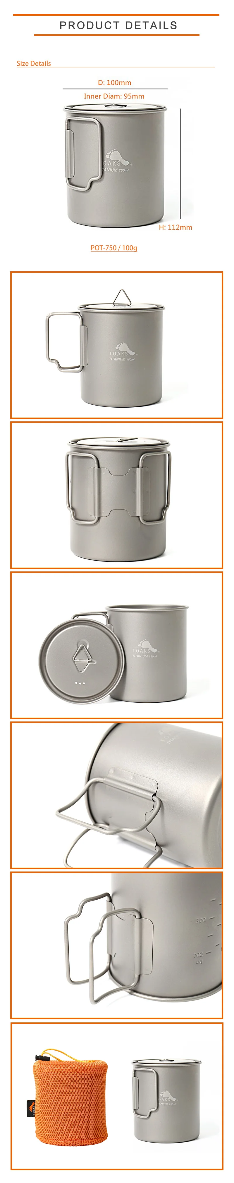 TOAKS Titan 750 ml Topf – Detail 1