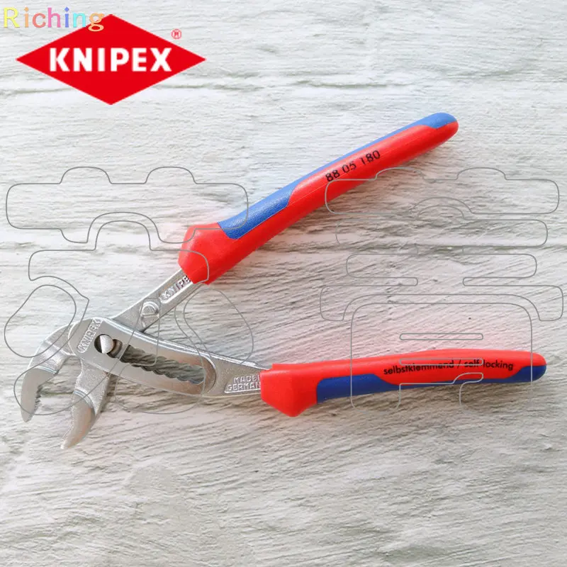 KNIPEX Water Pump Pliers Alligator 8805180 8805250 8805300, Smooth