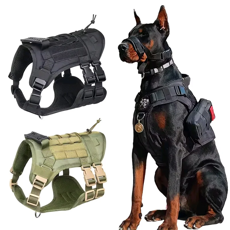 Big Dog Tactics Training Vest Harness Multi Functional Nylon Dog Adjustable Comfortable Control Dog Chest Harness Pet Supplies Big Dog Tactics Training Vest Harness Multi Functional Nylon Dog Adjustable Comfortable Control Dog Chest Harness Pet Supplies