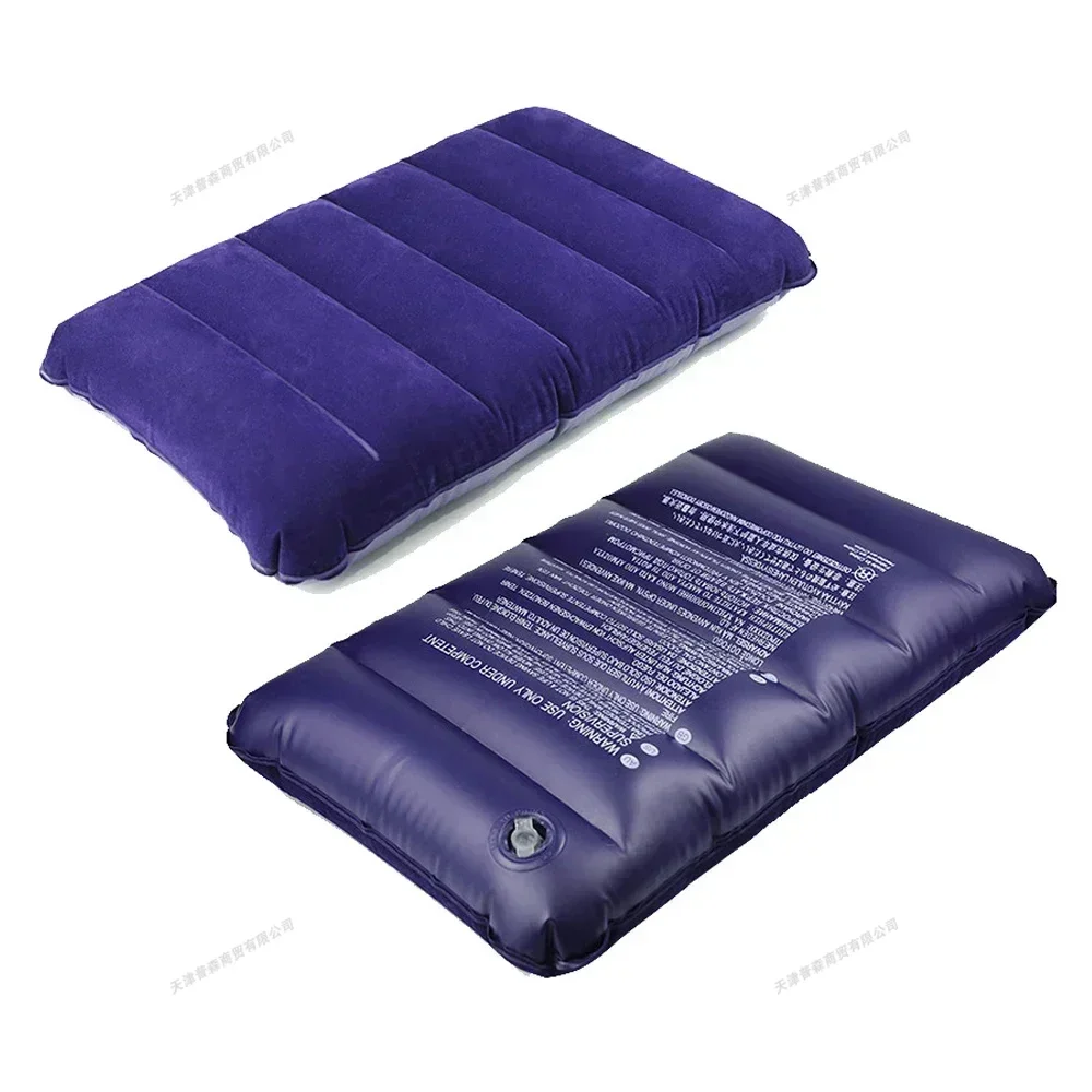 47x30cm Portable Inflatable Cushion Beach Office Household Outdoor Soft Pillows Double-sided Back Relaxing Tool Plane Head Rest
