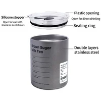 Portable 600ml Thermos Cup 304 Stainless Steel Coffee Mug Thermal Leak-proof Water Bottle with Straw Insulated Bottle Drinkware 6