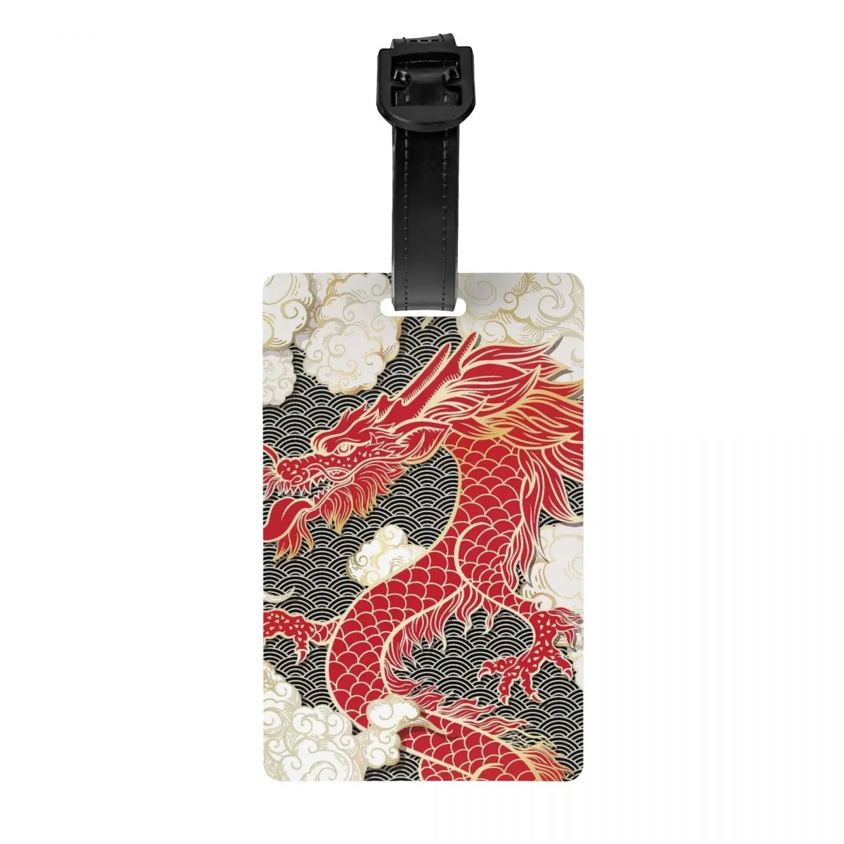 Custom Chinese Red Dragon Totem Pattern Luggage Tag for Suitcases Tradition  Asian Style Baggage Tags Privacy Cover Name ID Card - AliExpress, image size:1200x1200