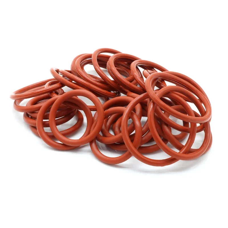 10/50Pcs Food Grade VMQ O Ring Gasket CS 3mm OD 10 ~ 150mm Waterproof Washer Round O Shape Rubber Silicone Ring Red