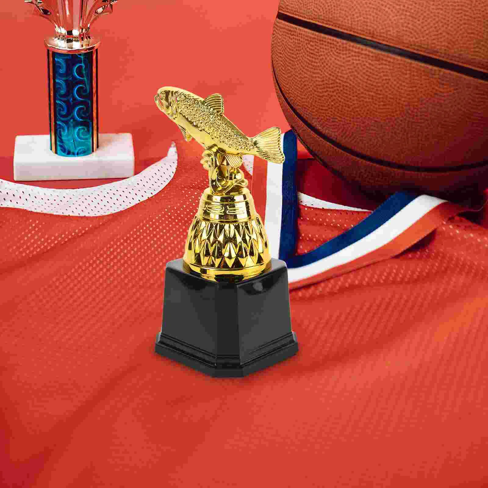 3 Pcs Miniature Trophy Child Trophies Fishing Winner Awards Plastic Decor for School