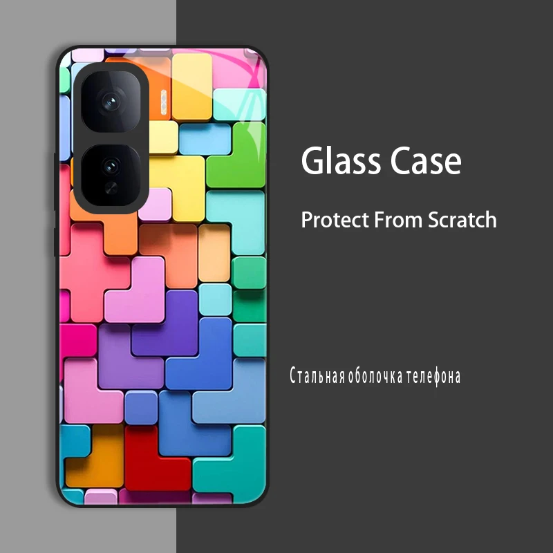 Enhanced Product Title: Premium Tempered Glass Protective Case with Hard Bumper