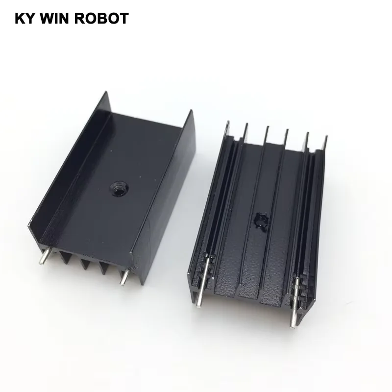2 Stück Aluminium TO-220 Kühlkörper, TO 220 Transistor-Kühlkörper, TO220 Kühler, Kühlung, 23*16*40MM, mit 2 Pins, IC, Elektronik